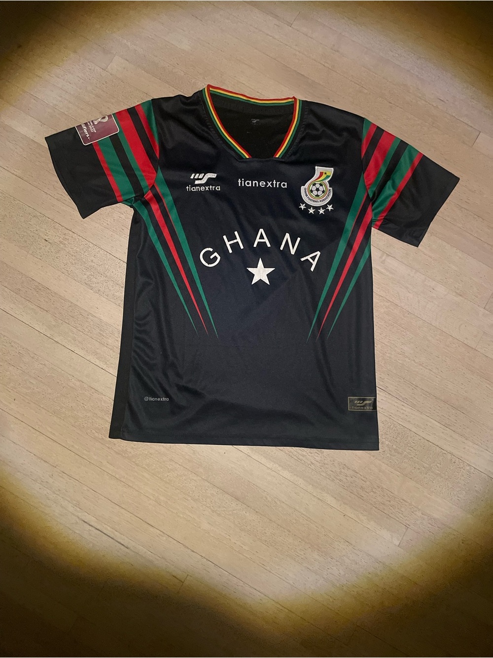 Ghana National Team Jersey - Black with Red & Green Accents